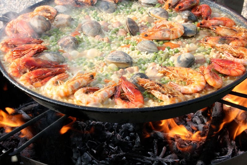 Spanish Paella with Chorizo and Seafood